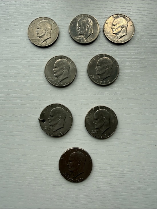 Other - Ike Eisenhower Dollar Coin Lot 1971 1972 1974 1976 1978